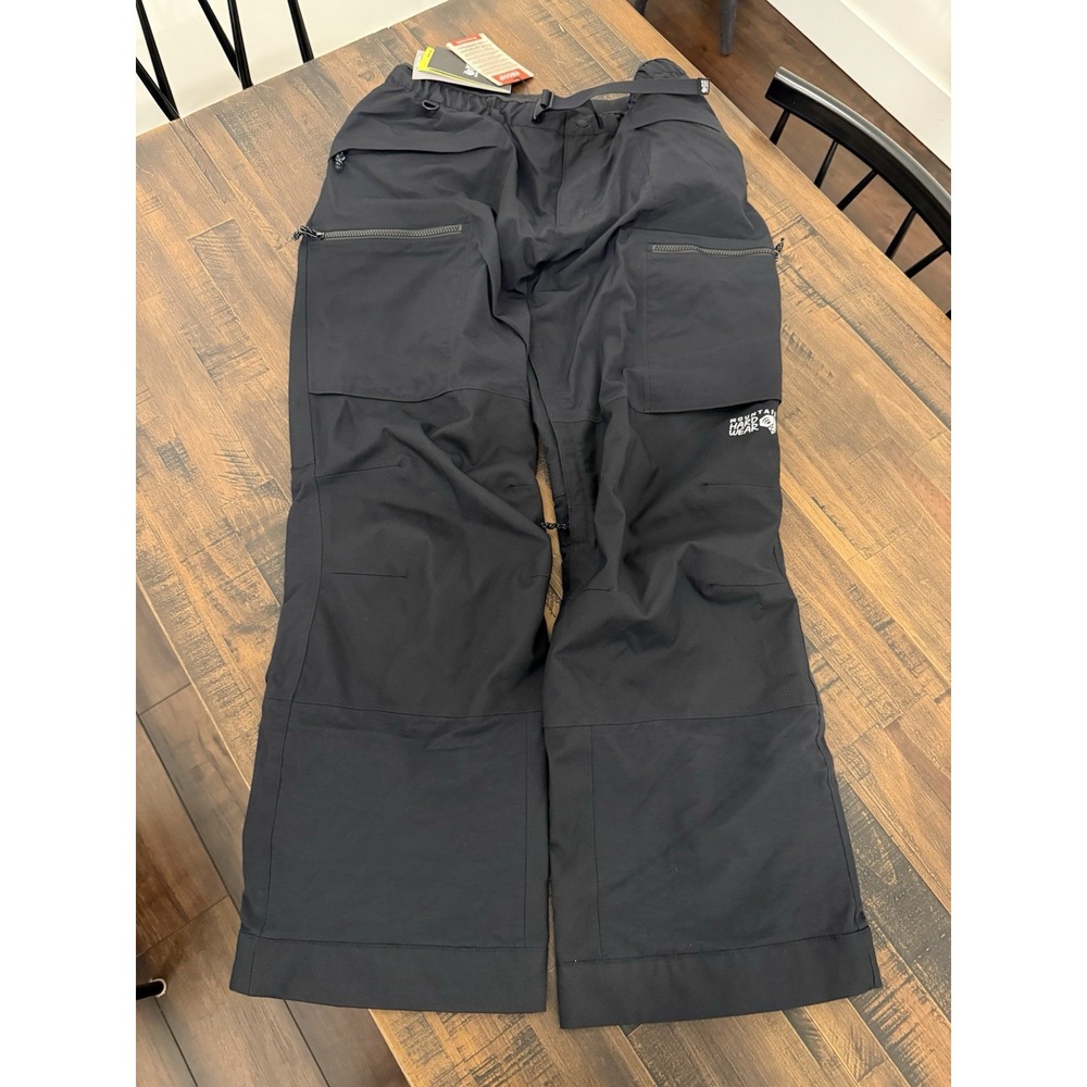 NEW Mountain Hardwear Men's First Tracks Pants Black Recco DryQ Size Large $250